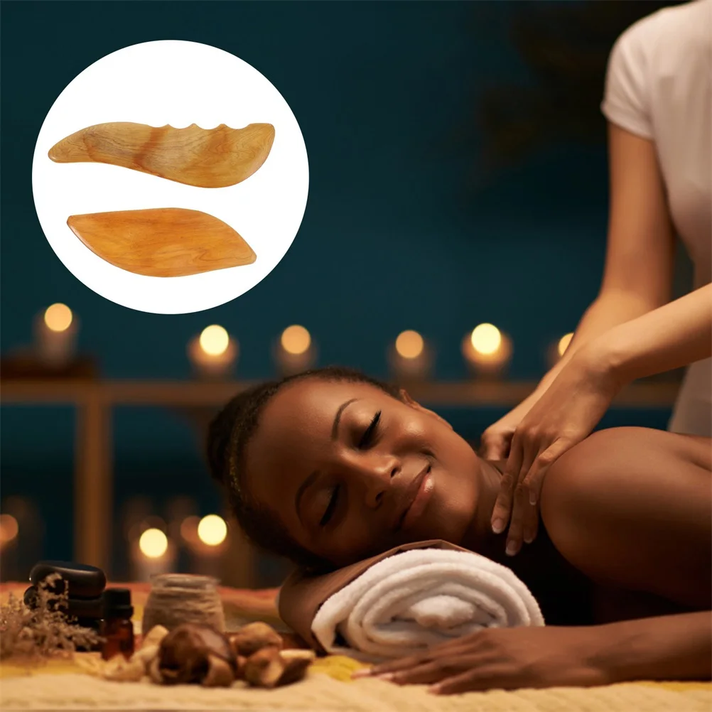 

4pcs Portable Guasha Board Set Household Lymphatic Massager For Face Neck Shoulder Wooden Massage Scraper Multi-Function Tool