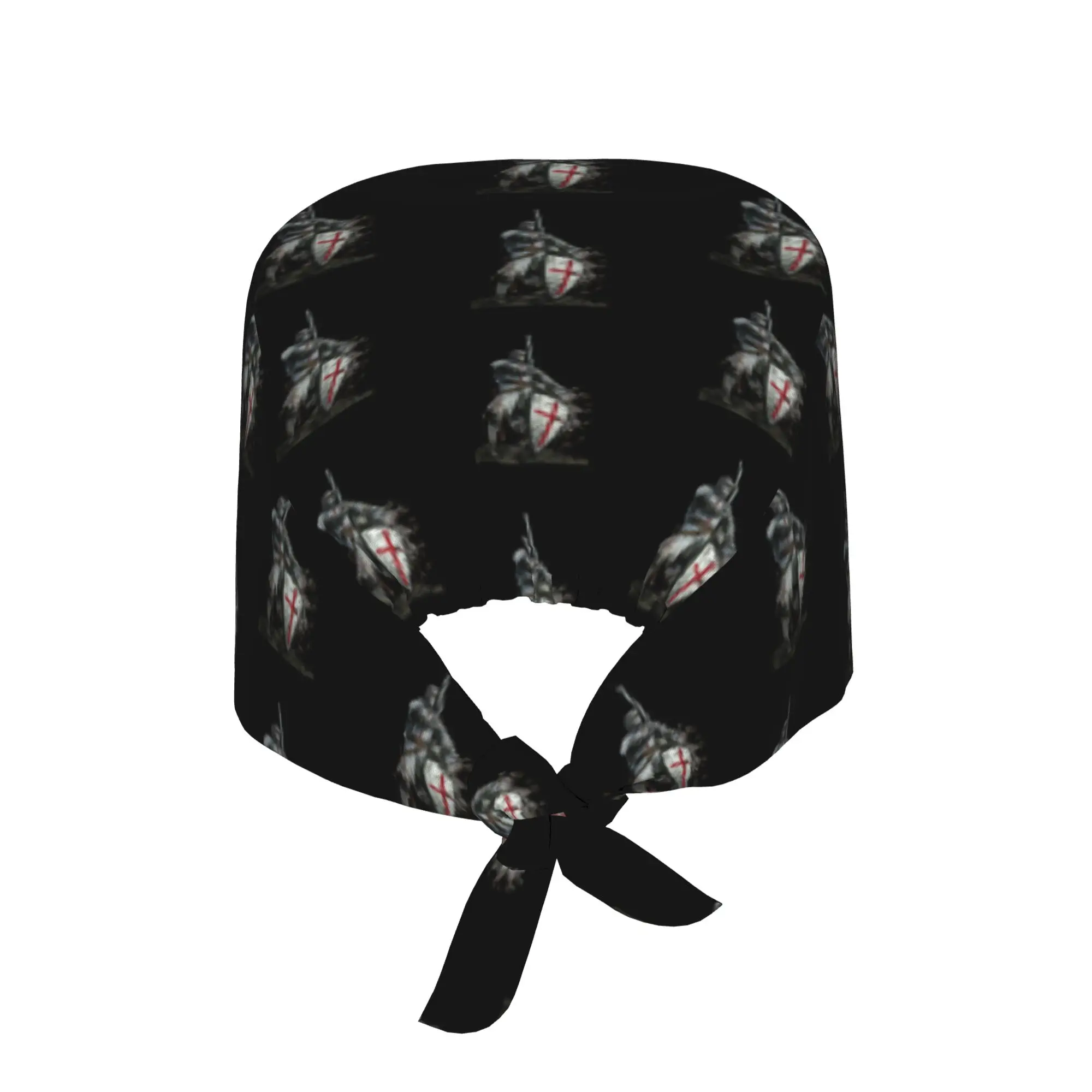 Knights Templar Warrior Medical Staff Scrubs Hat Women Men Medieval Templar Shield Cross Doctor Nursing Surgical Cap Scrub Caps