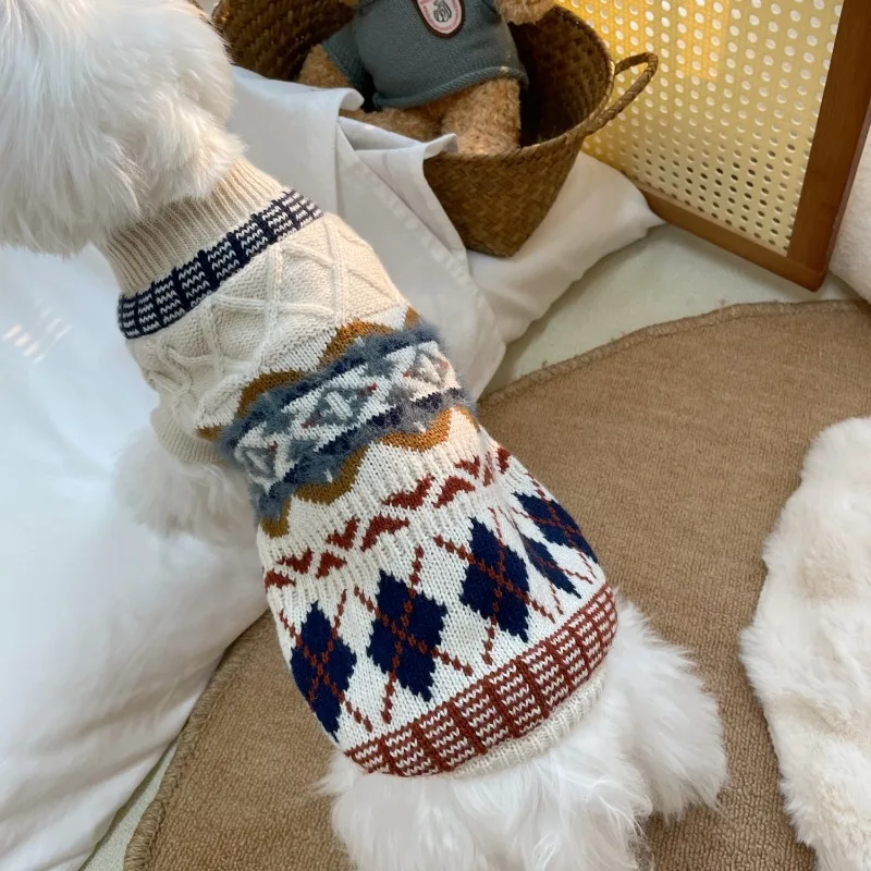 Dog Clothes Pet Sweater Knitted Pullovers Sweaters for Small Medium Dogs Chihuahua Puppy Pet Sweater Yorkshire Pure Dog Sweaters