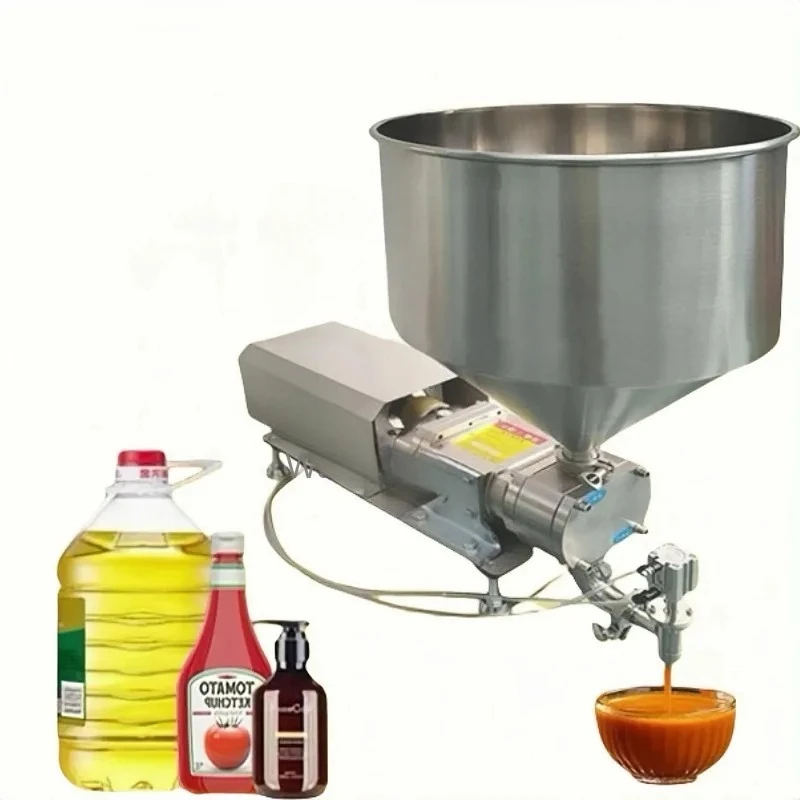 Lobe Pump Filler Honey Peanut Butter Ketchup Sauce hummus curry Viscous Paste Oil Cream Jam Gel paint cam rotor Filling Machine
