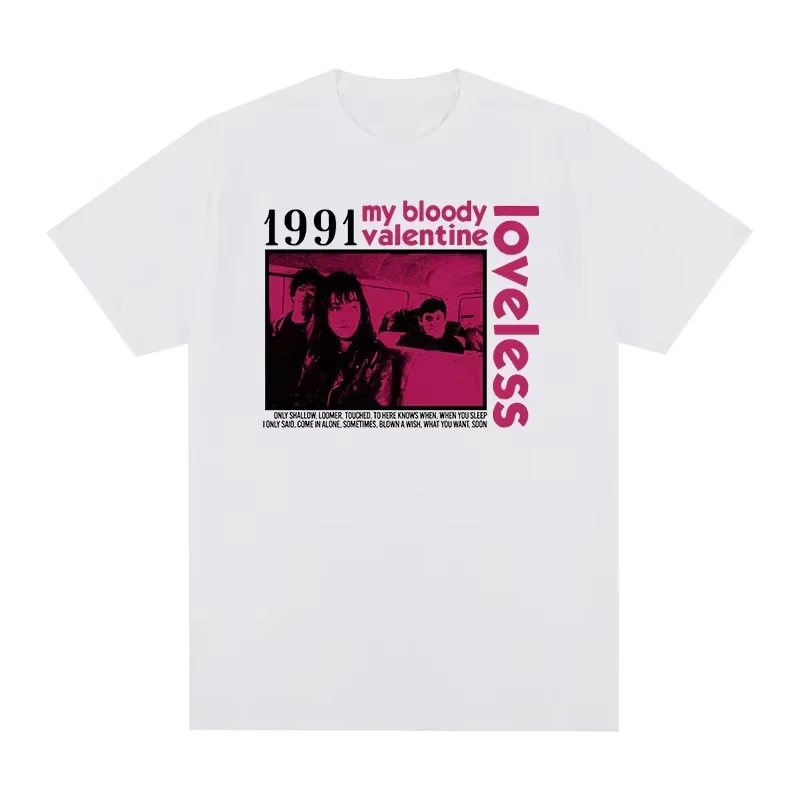 Camiseta My Bloody Valentine Loveless con diseño original de 1991, camiseta Slowdive para hombre y mujer, camisetas de manga corta a la moda