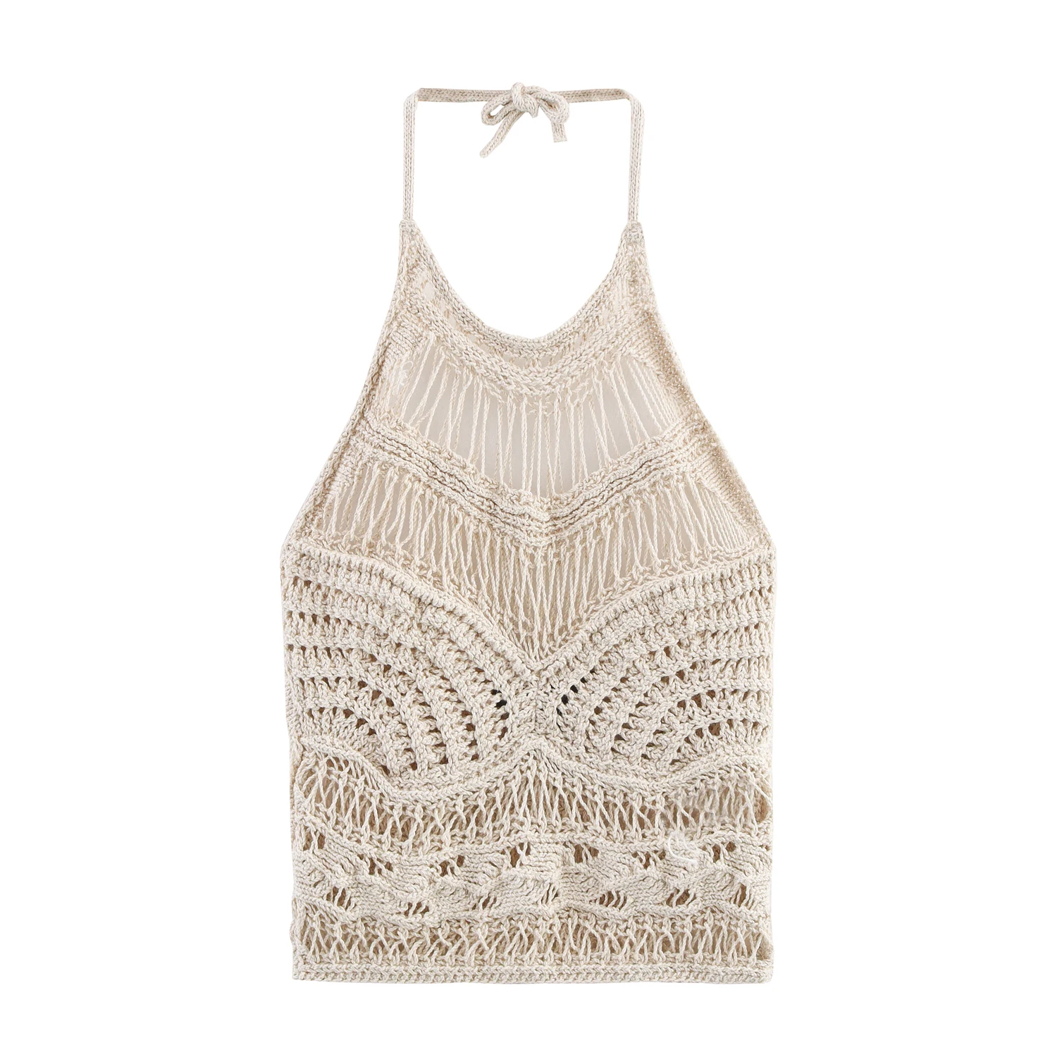 

Women's Solid Sleeveless Halter Top Sexy Short Tops for Casual Vacation Style Thin Tank Top Women Clothes 3991015