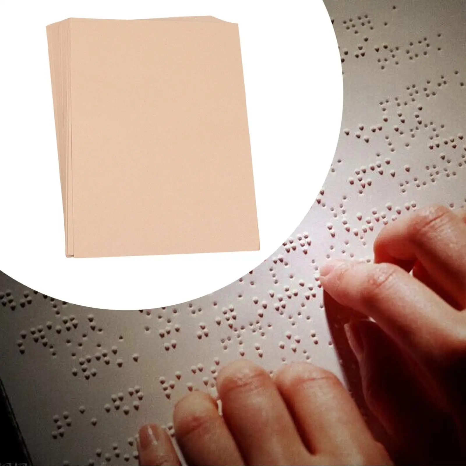 50 шт. листы бумаги для письма Braille для визуально подержанных взрослых, мужчин, женщин