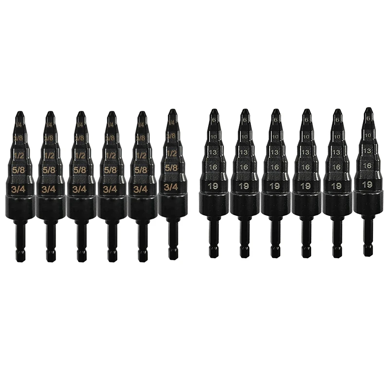 

6Pcs Air Conditioner Copper Pipe Expander Swaging Drill Bit Swage Tube Expander Soft Copper Tubing Tools HVAC Repair-AA70
