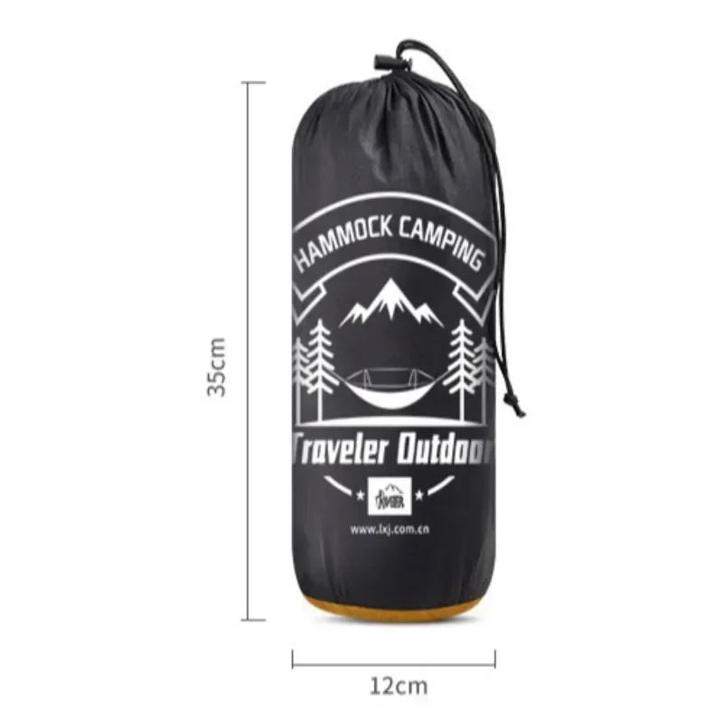 Nylon Fabric Outdoor Camping Hammock Large Space Anti-rollover Mosquito Net Hammocks Wear-resistant 200KG Load-bearing Hammock