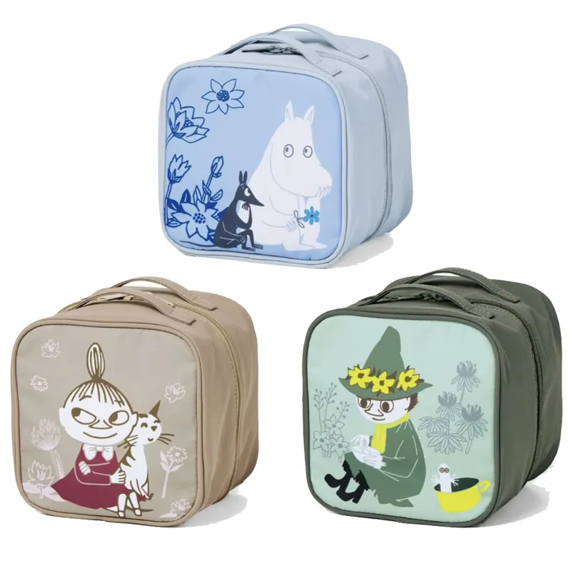 Cartoon Kawaii Anime Moomin Series Handheld Makeup Bag Character Cute HD Printing Portable Multi Functional Travel Storage Bag