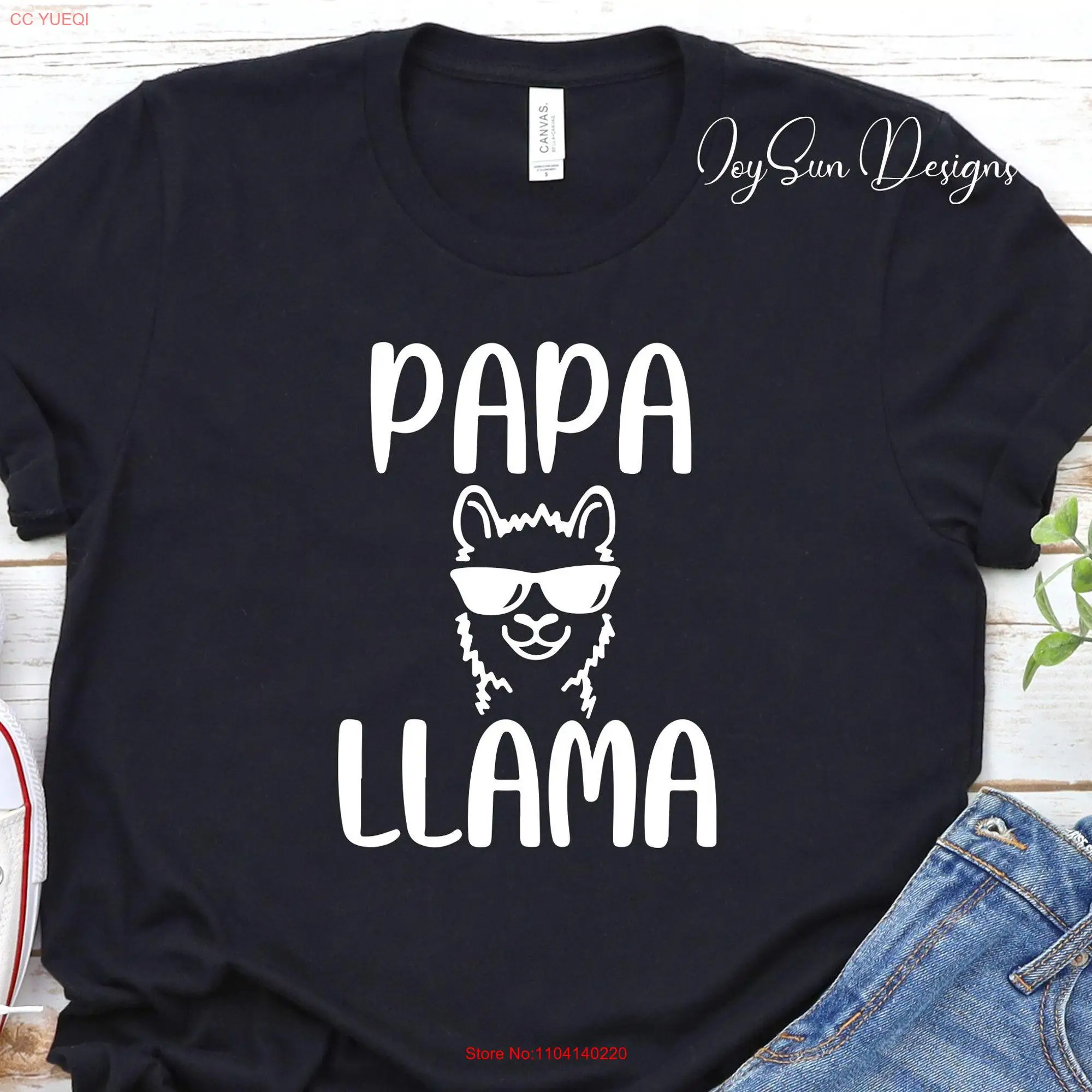 Papa Llama T Shirt Cute Funny for man Farm s Her dad long or short sleeves