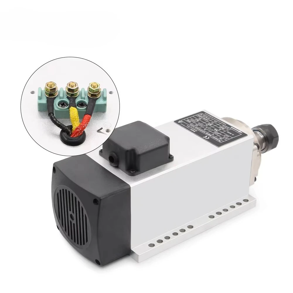 

G-Penny 2,2 кВт ER20 300 Гц 1000-6000 об/мин 220 В 4,67 Нм шпиндель с постоянным магнитом и высоким крутящим моментом квадратная модель двигатель шпинделя с воздушным охлаждением