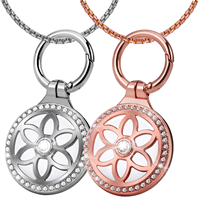 Airtag Necklace for Adults, Metal Jewelry Chain Airtag Holder Necklace for Women Men Necklace for children child Elderly