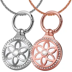 Airtag Necklace for Adults, Metal Jewelry Chain Airtag Holder Necklace for Women Men Necklace for children child Elderly