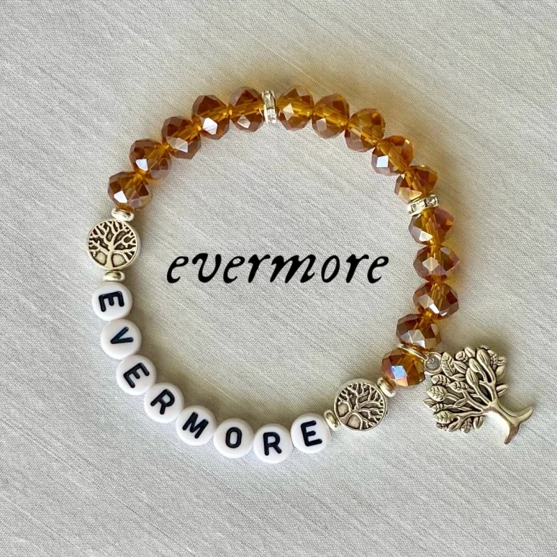 

Evermore Friendship Bracelet Taylor Swift Evermore Willow Inspired Tree Charm Bracelet Eras Swiftie Merch Taylor Swift Gift Idea