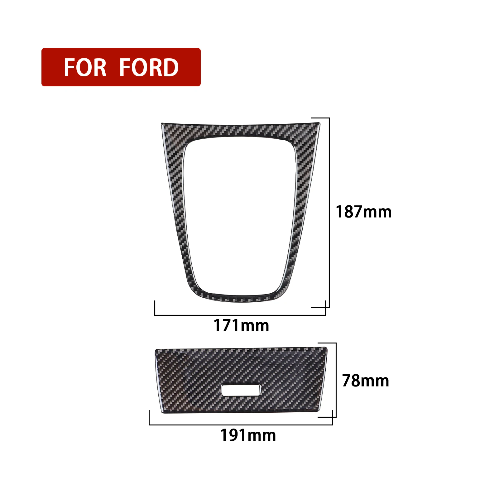 For Ford EDGE 2015—2019 Carbon Fiber Car Accessories Console Gears Shifter Panel Protect Decals Cover Trim Sticker Modification