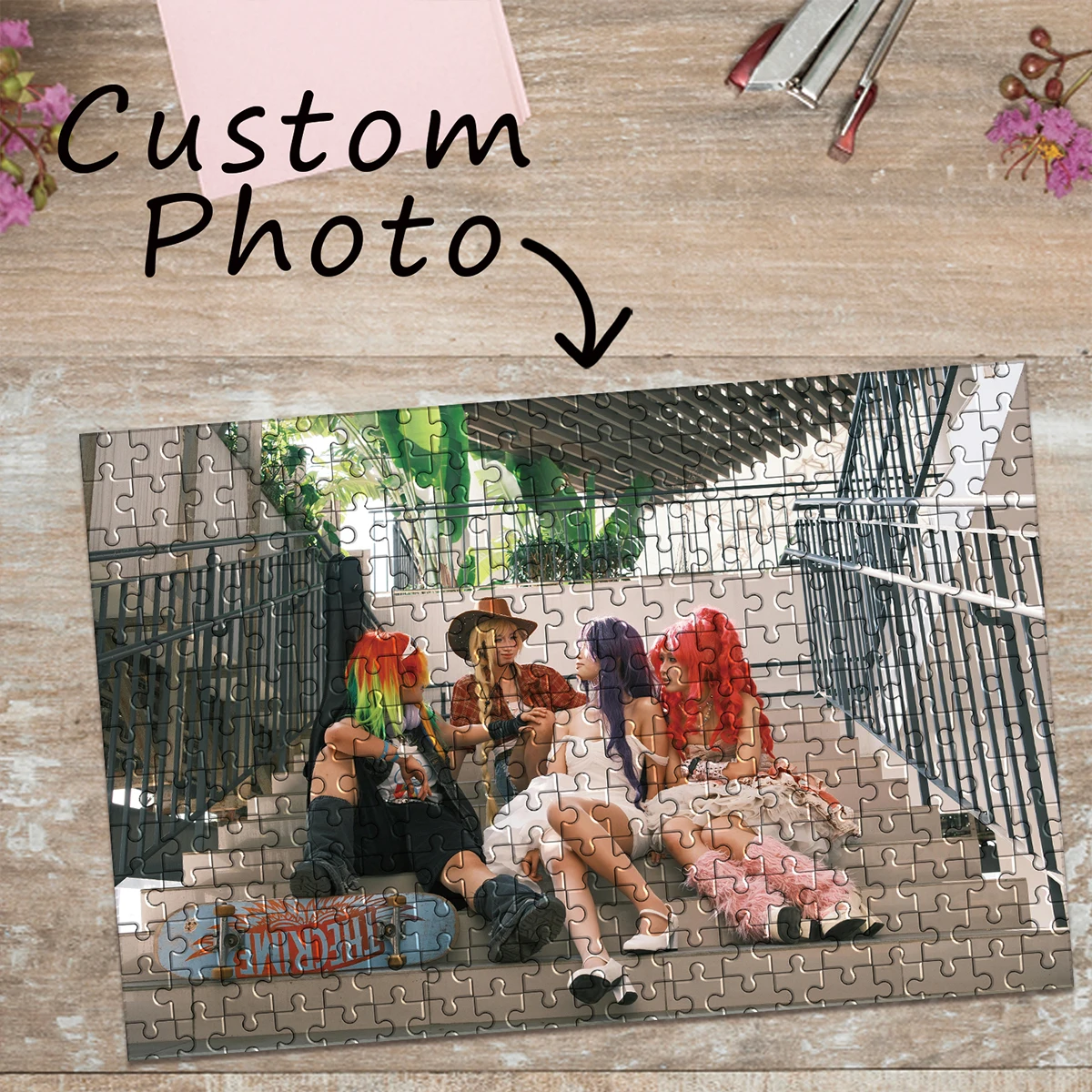 35/150/300/500/1000pcs art show Custom Photo Customized Poster Personalised Decompression Puzzles Custom Puzzles in Photos