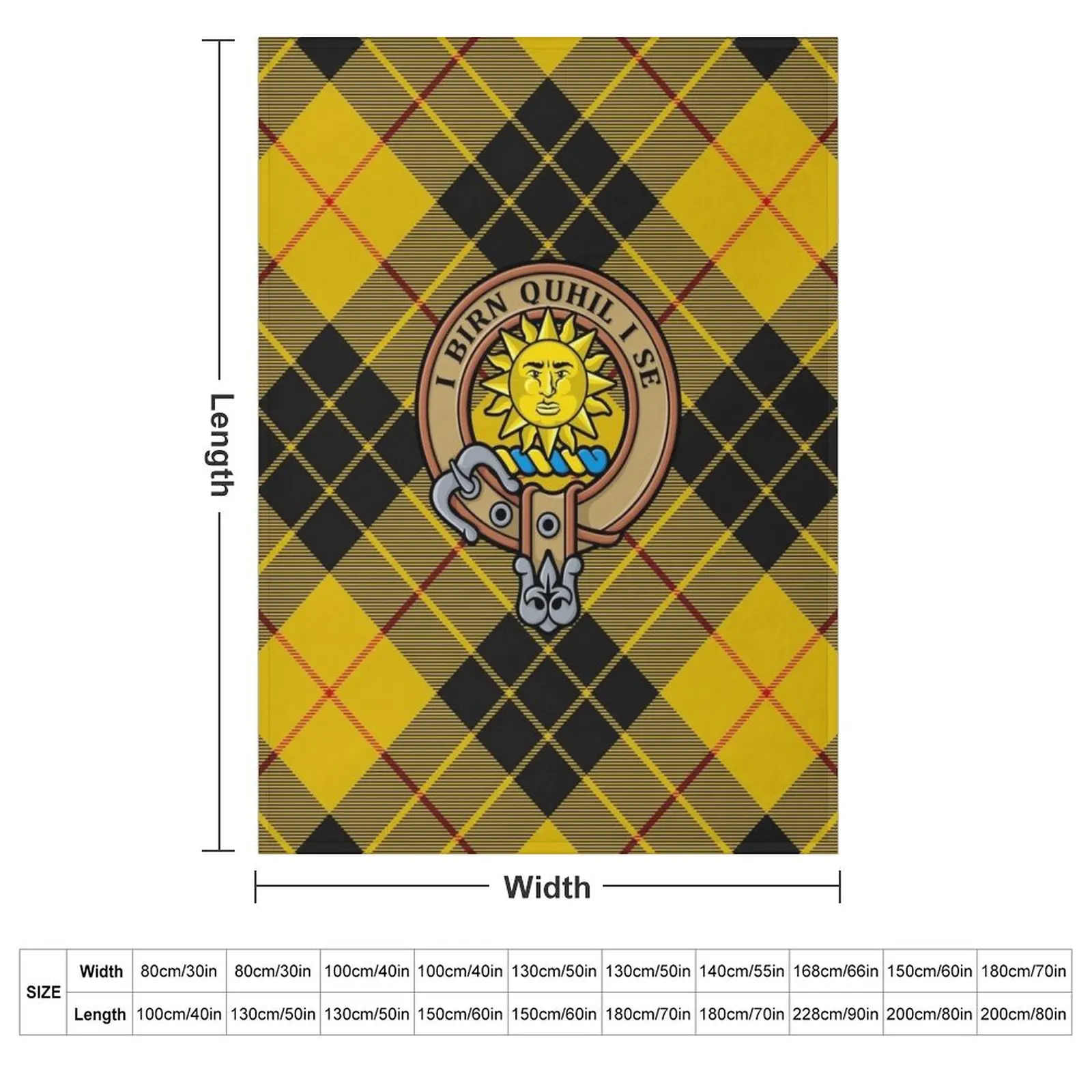 Clan MacLeod of Lewis Crest Throw Blanket Furrys Warm anime Large Luxury Designer Plush Blankets