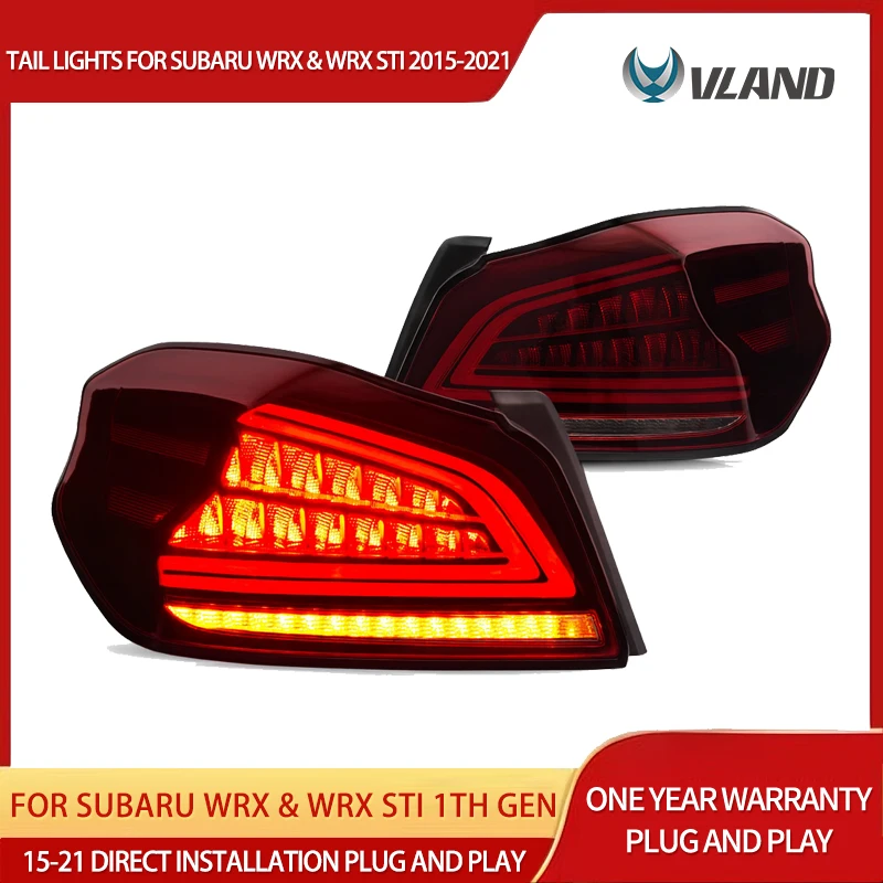 15-21 Subaru WRX & WRX STI 1th Gen(VA) Vland LED Tail Lights With Sequential Turn Signal