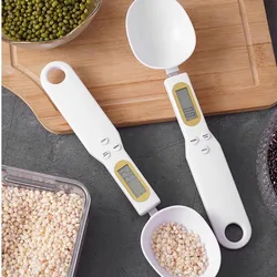 Cuchara medidora de peso de 500g/0,1g, báscula de cocina Digital LCD portátil, cuchara medidora electrónica de alimentos, herramienta de cocina para alimentos