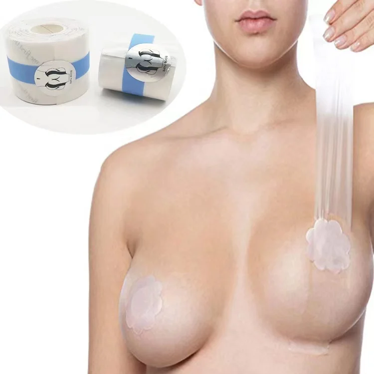 Cubierta de pezón transparente Invisible para mujer, almohadilla de cinturón de levantamiento de senos, accesorios de sujetador para citas de verano, ropa moldeadora a prueba de sudor, cinta para el pecho