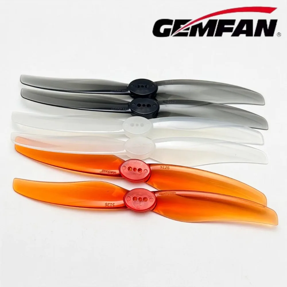 2Pairs/4pcs Gemfan 5126 Propeller 5 inch 2 Blade CW CCW Props LR5126-2 High Efficiency RC Helicopter for 2204 2203 Motors FPV
