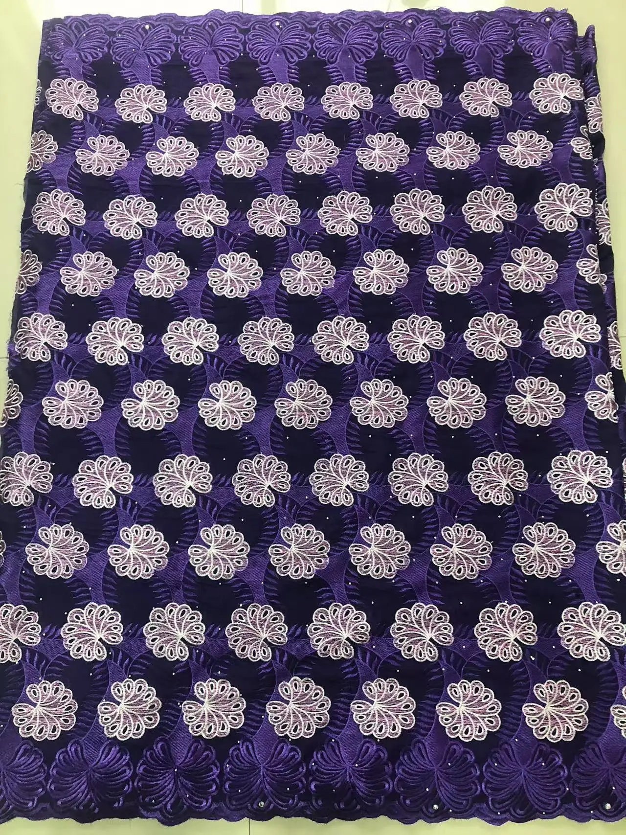 Latest Cotton Lace Fabric 2023 High Quality African Swiss Voile Lace With Stones Embroidery African Lace Fabric For Sew Clothes