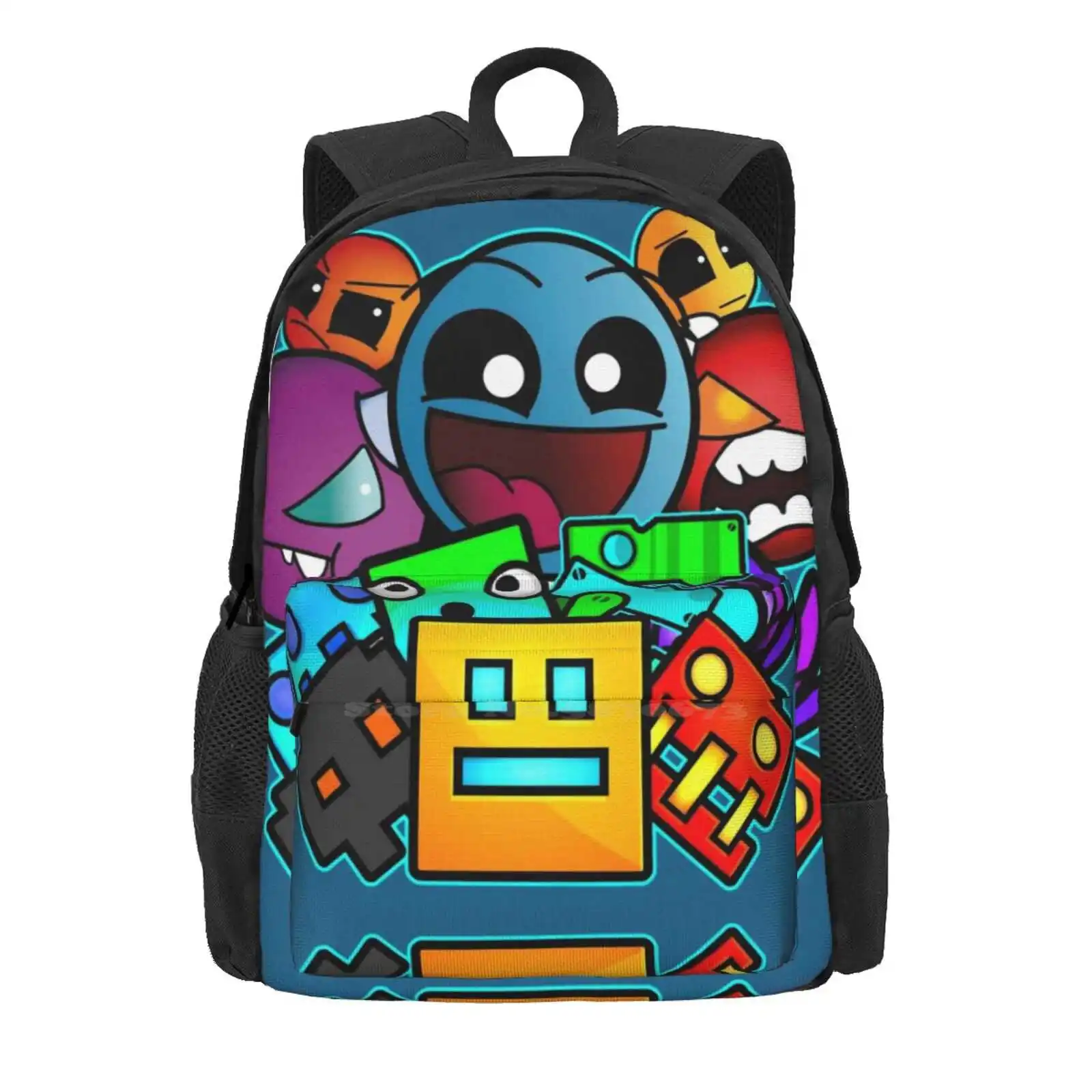 Geometry Dash Old School Gaming Hot Sale Backpack Fashion Bags Geometric Geometry Dash Online Geometry Practice Geometry Games