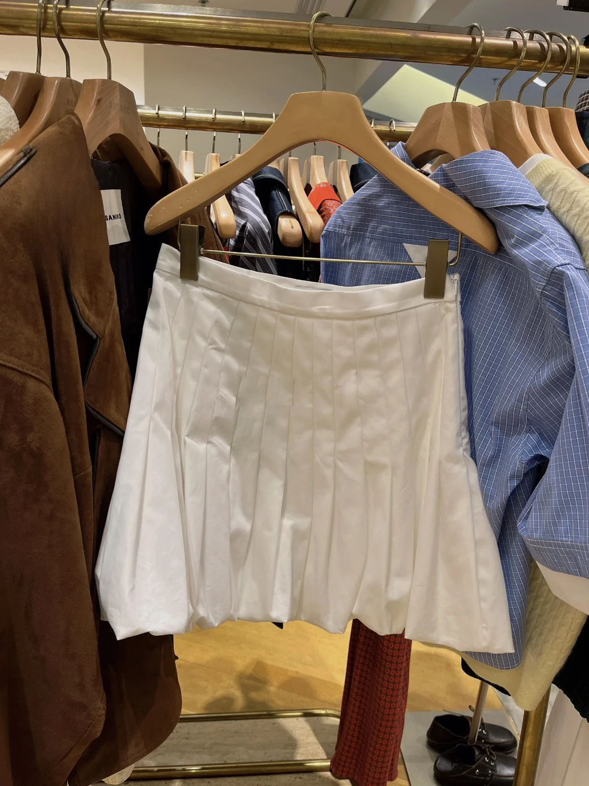 

Юбка с высокой талией, плиссированная, белая, весна-лето, новый стиль, в студенческом стиле, утягивающая, хлопковая, женская модная верхняя одежда