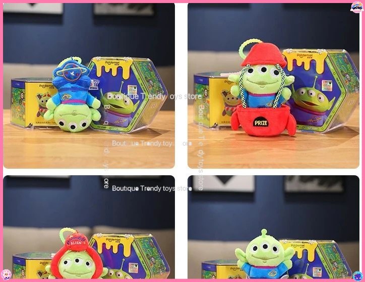 In Stock  Disney Licensed Blind Box - Stitch Dolls Winnie the Pooh Pendants Strawberry Bear Plush Figurines Gift for Girls