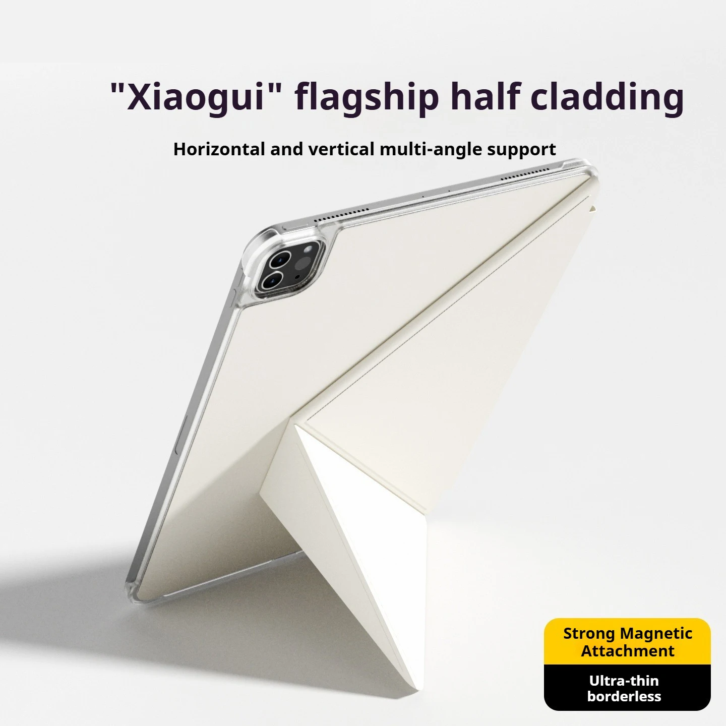 

ZOYU for iPad Pro 11 12.9 mini 6/7 Magnetic Detachable Pencil Case,iPad 11/10th Air 4/5 11/13 M2/M3 Rotating K-Fold Holder Case