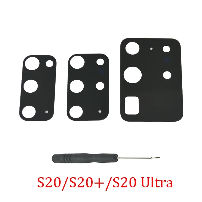 Pop 2pcs Back Camera Glass Lens For Samsung Galaxy S10E S10 S20 Plus Ultra S20+ S20 FE Phone Rear Lens With Adhesive