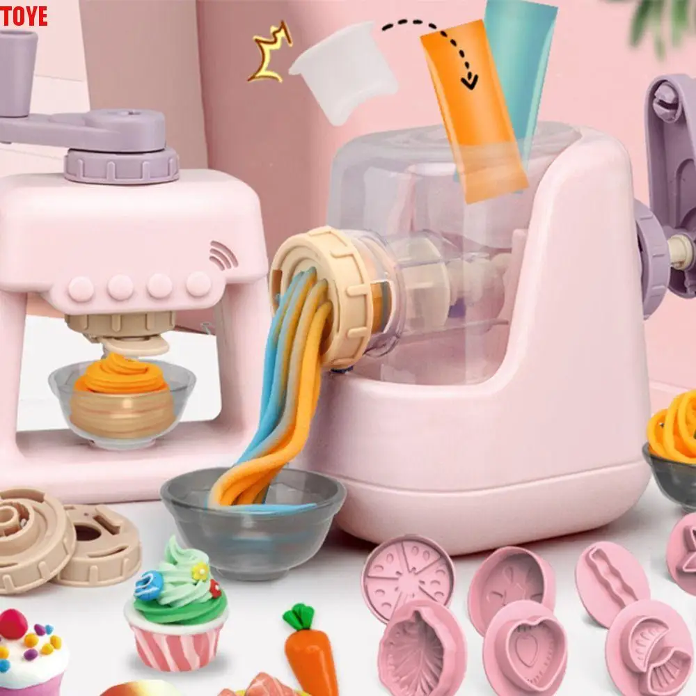 

Cooking Toys Simulation Kitchen Ice Cream Machine Kitchen Toy Noodles Colourful Clay Pasta Machine DIY Hamburg Girls