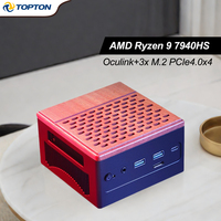 AMD Ryzen 9 7940HS Mini PC Oculink 3*PCIe4.0 32GB DDR5 6400MHz USB4.0 2*2.5G LAN Windows 11 WiFi6 - NAS Firewall Router Computer