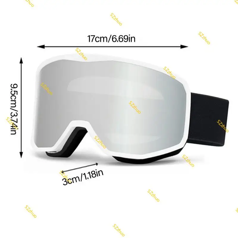 

Ski Goggles Anti-Fog Snowboard Goggles Wind-Ronate Snacebours для унисекса