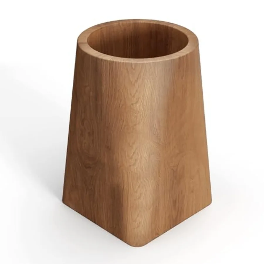 

Wooden Pen Holder for Desk - Pencil Cup for Office School Supplies Storage, Natural Wooden pencil cup for students