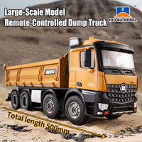 New Huina 1536 Semi-Alloy Heavy Transport Dump Truck Excavator Acousto-Optic Remote Control Engineering Car Toy Children'S Gift