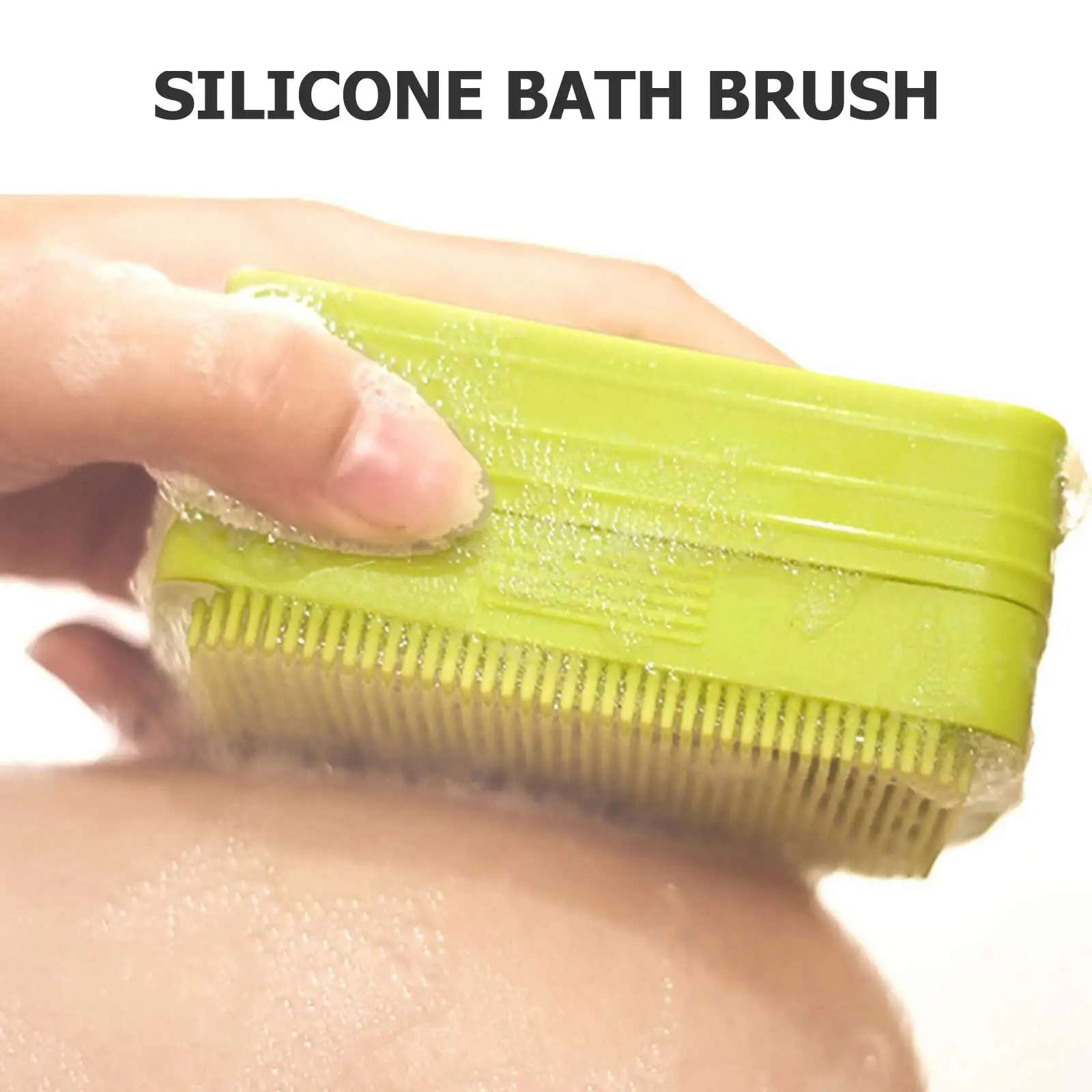 

Silicone Bath Brush Soap Dish Lid Multifunctional Exfoliator Travel Case Safe Material Longlasting No Odor