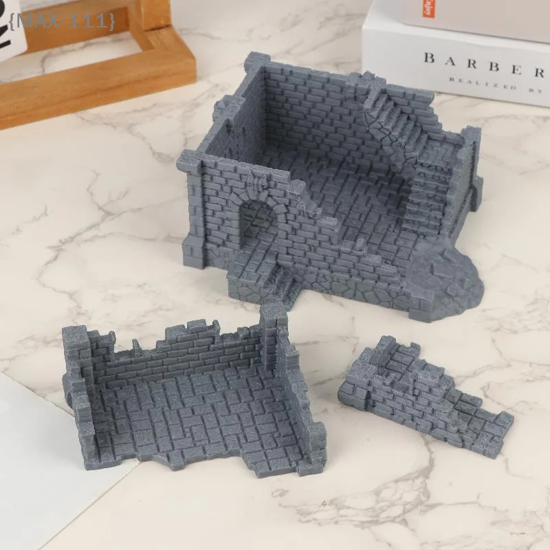 

【F2-MAX111】Миниатюрная модель готического руинного ландшафта - Непокрашенная 3D-печатная модель для военных игр, декоративные элементы для настольных игр