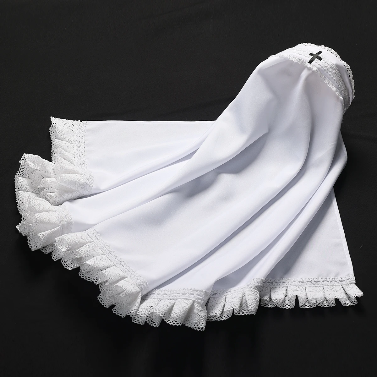 Lolita – voile de nonne noire pour femmes, bandeau de fête d'halloween médiéval, Costume gothique Loli, accessoires de Cosplay