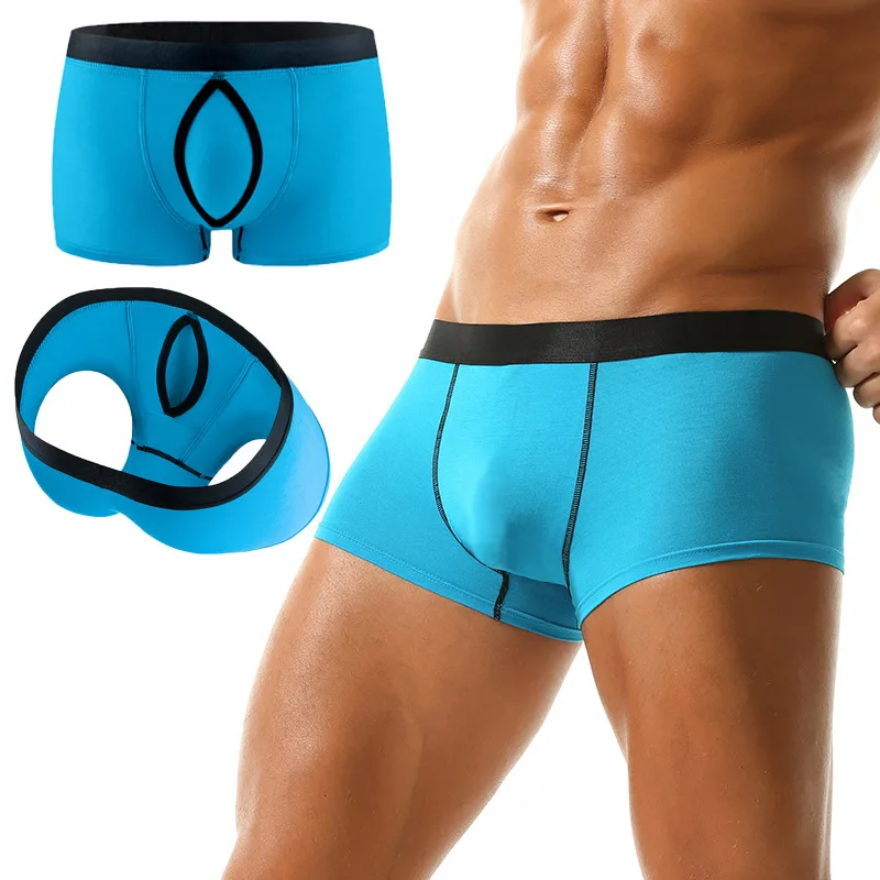 

Seperation Bullet Pouch Panties Mens Seamless Modal Boxer Short Sport Support Underpants Male Cueca Ropa Interior Hombre Trunk