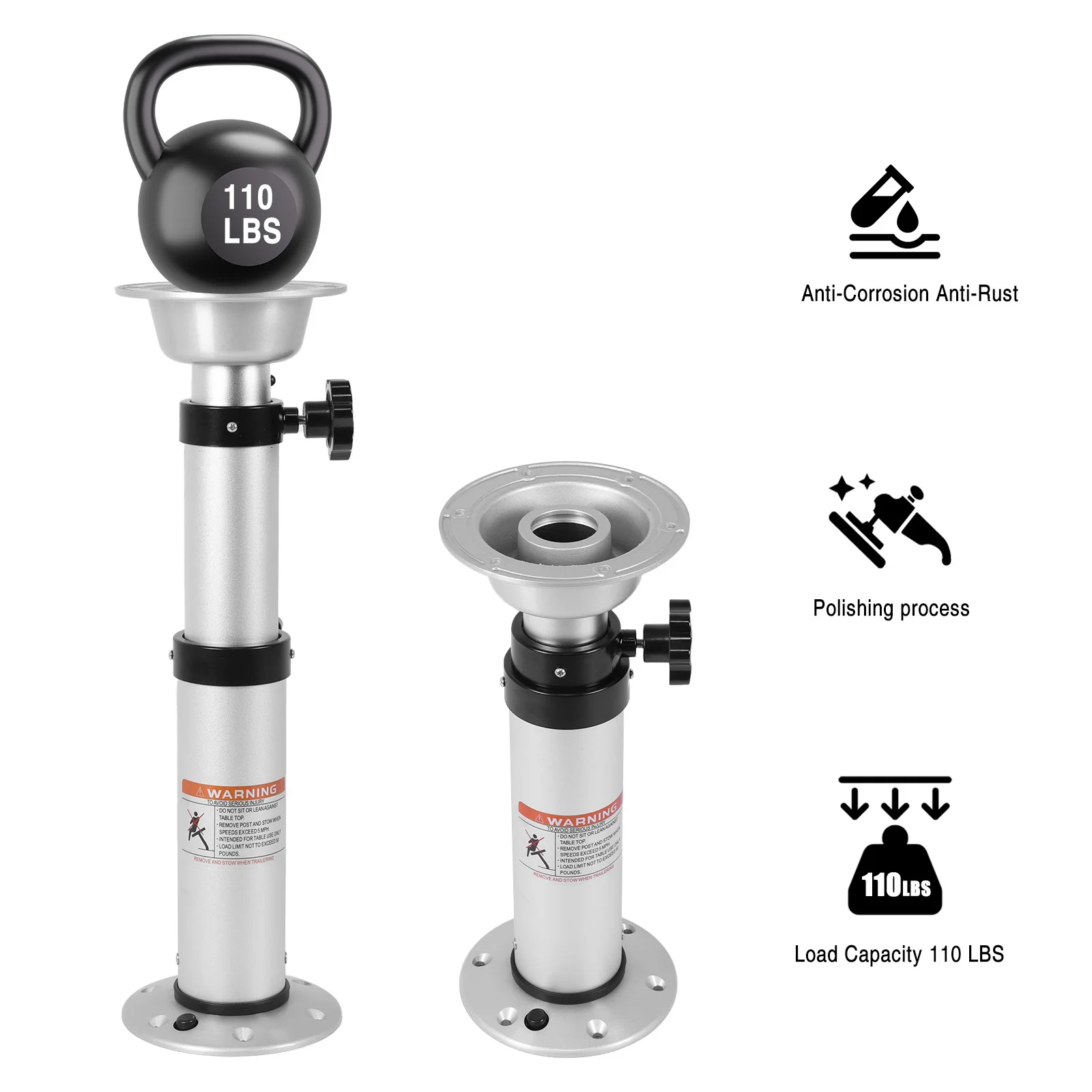 

3-уровневая пневматическая подставка для ножек стола с воздушным питанием, кронштейн для стойки, телескопическая подставка для стола для автофургона, ножка для морской лодки, яхты