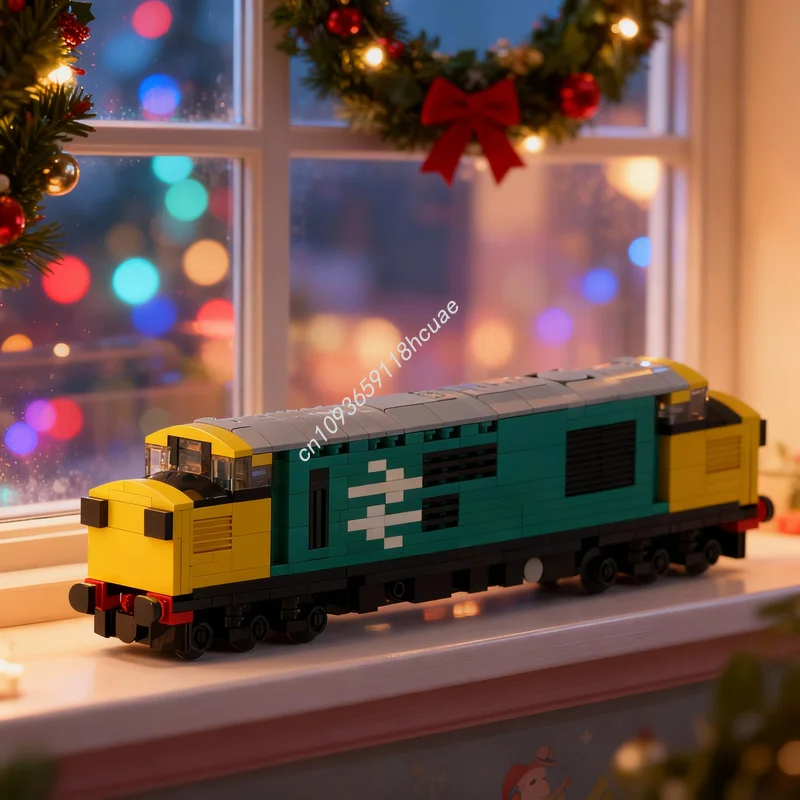 

475 деталей MOC, модель дизельного локомотива BR класса, конструктор, игрушка, подарок на Рождество, строительные блоки, кирпичики для сборки