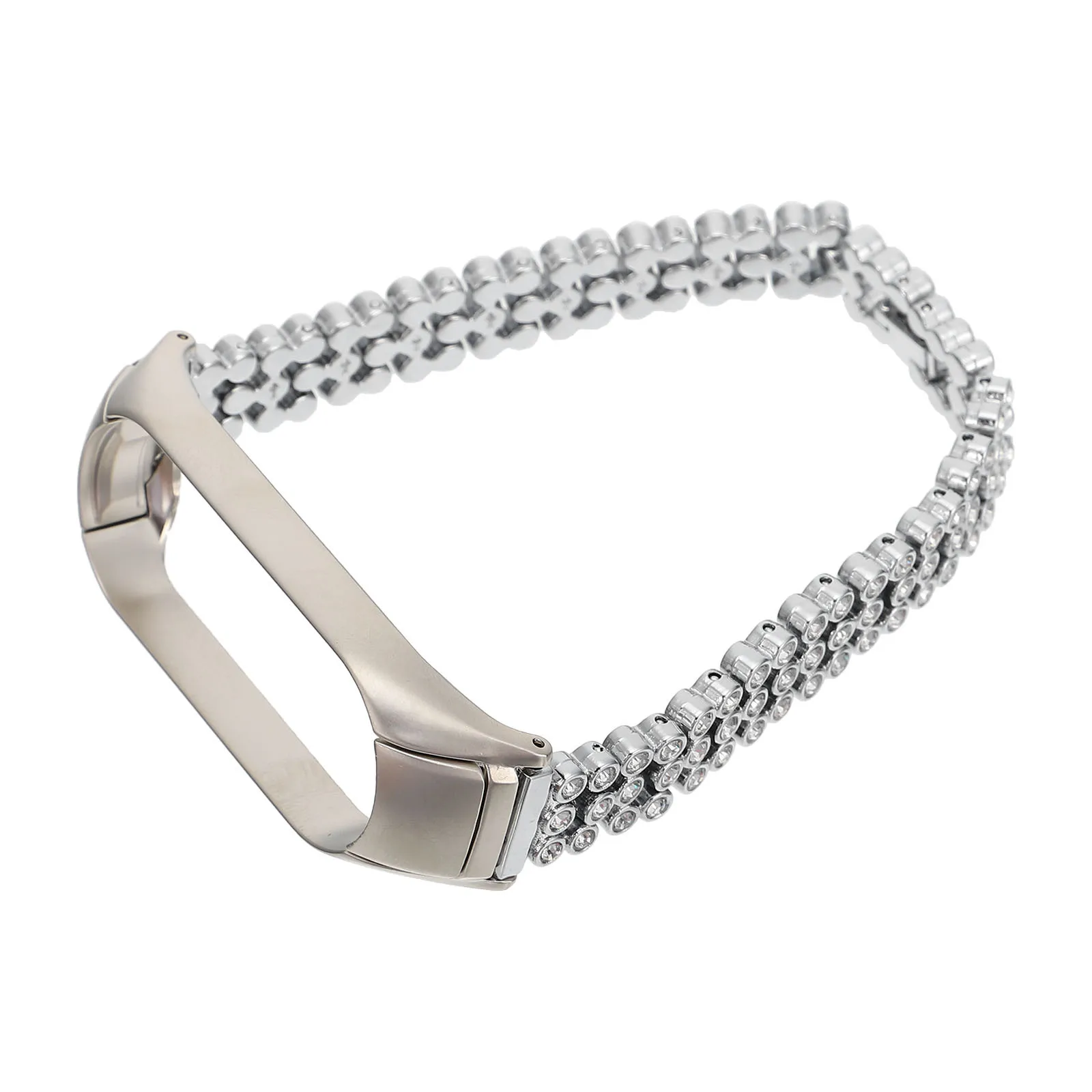 

1 pc Shiny Stainless Steel Watch Band Durable Anti-Rust Chic Modern Compatible For Xiaomi 5 Replacement Wristband Smart Watch
