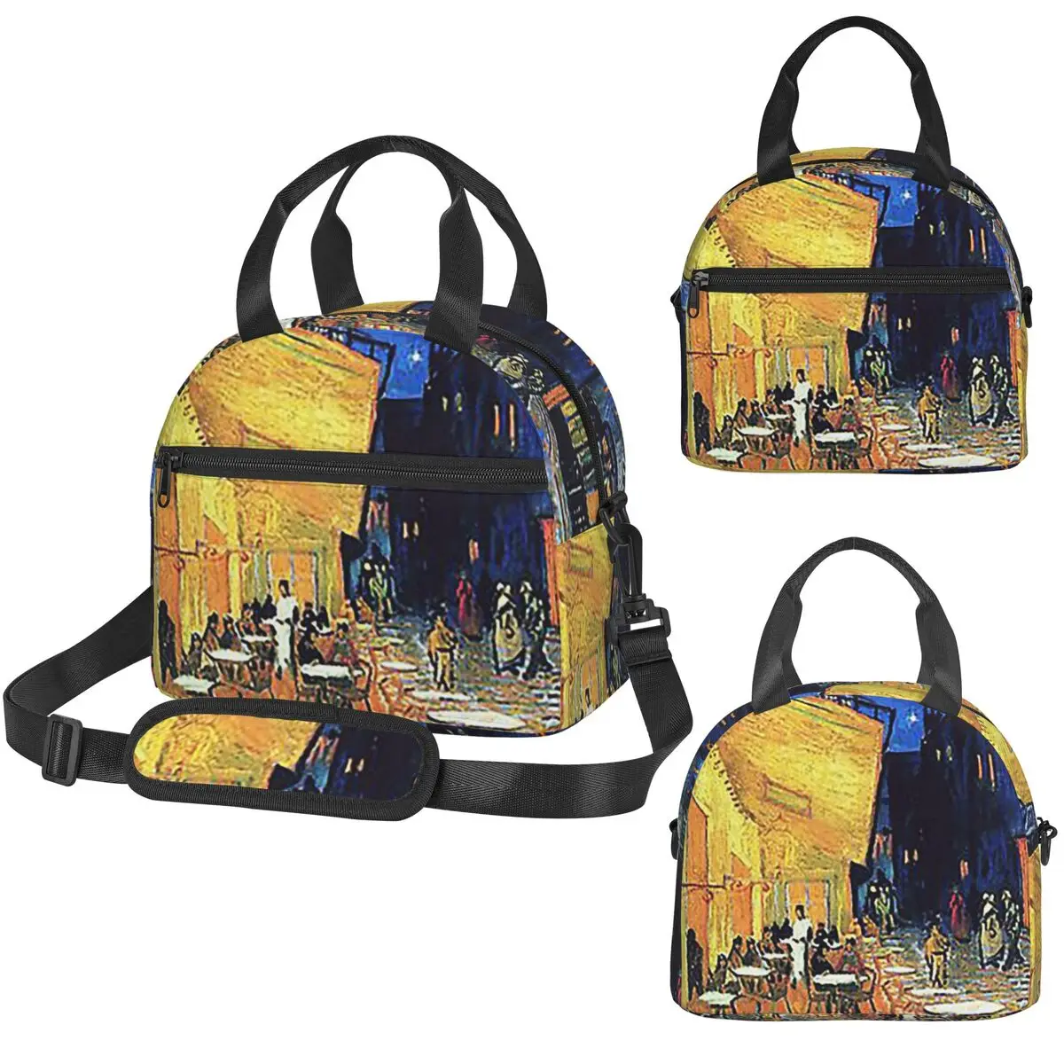 Vincent Van Gogh - The Cafe Terrace On The Place De Forum Insulated Lunch Bag for Kids School Cooler Thermal Box Lunch Boxes