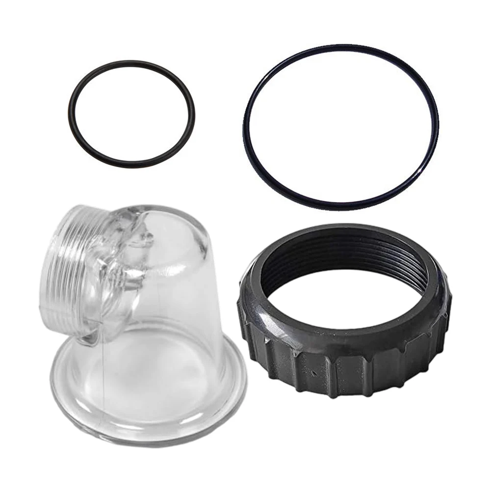 Tapa de prefiltro transparente para bomba de circulación de piscina SPS50 con sellos de junta tórica y accesorios de tornillo para mantenimiento óptimo de piscina