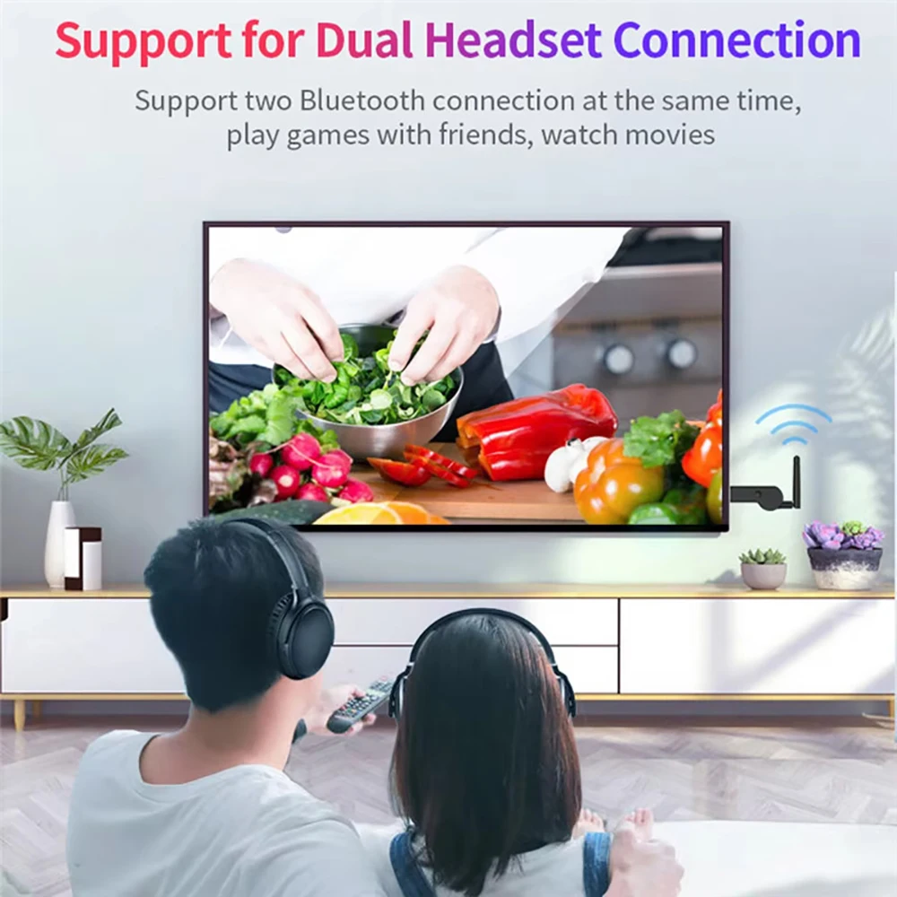 Bluetooth 5.4オーディオトランスミッター APT-X HD LL 低遅延 ワイヤレスアダプター 3.5mm外部アンテナ ヘッドセット PC ノートパソコン スピーカー用