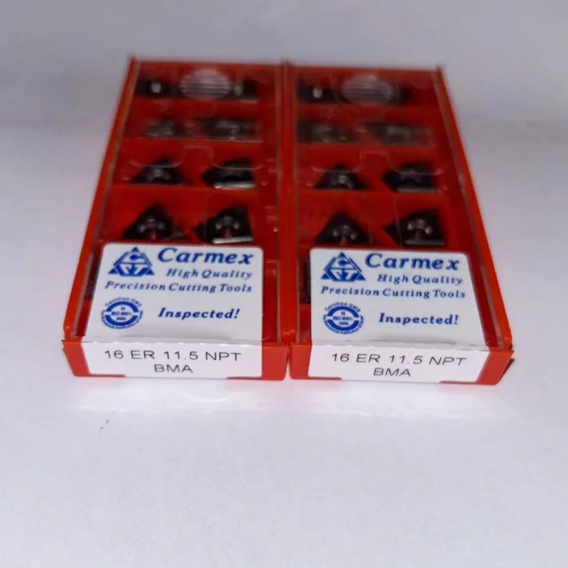 

Carmex 16ER 8NPT BMA 16ER 11.5NPT BMA 16ER 14NPT BMA 16ER 18NPT BMA Threaded blade carbide inserts Cutting Tools 10Pcs