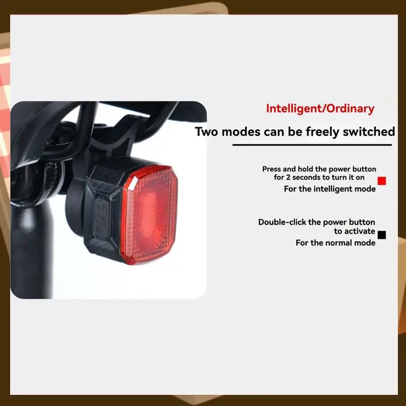 

Bike Rear Light Accessories Smart Brake Bicycle Rear Light Road Bike LED Taillight Cycling Safety Lamp-AA85