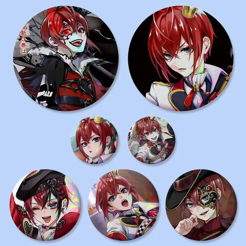 Riddle Rosehearts Anime Figure Badges 25 32 44 58 75 Mm Round Cosplay Pin Bag Decor Fans Collect Friends Gifts Brooch Souvenir