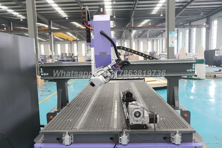 Enrutador ATC CNC de 4 ejes, grabador de madera, máquina de carpintería para madera maciza, MDF, aluminio con eje giratorio, 1325, 2030, 1530