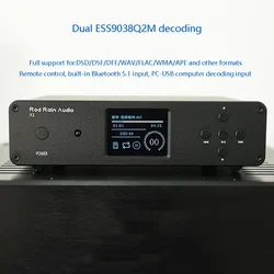 Dual 9038Q2M Digital Music Player Bluetooth 5.1 DSD512 Lossless Decoding HIFI Player PCM384KHz QCC5125 Audiophile Configuration