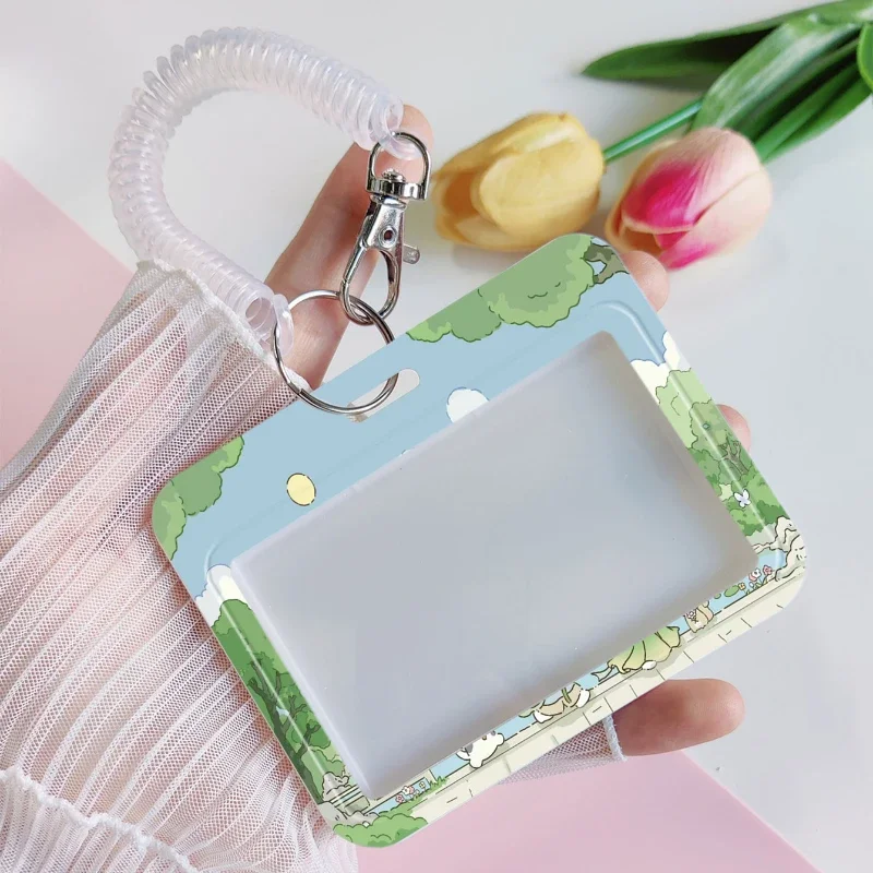 Creative Design Card Holder Suitable for Credit ID Card Holder Keychain Photo Sleeves Bus/Student Card Case Photo Protector