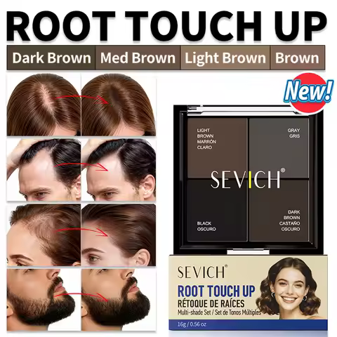 Sevich Hairline Powder 16g Waterproof Hair Root Touch Up Hair Shadow Powder Temporary Instantly Conceals Hair Concealer Powder